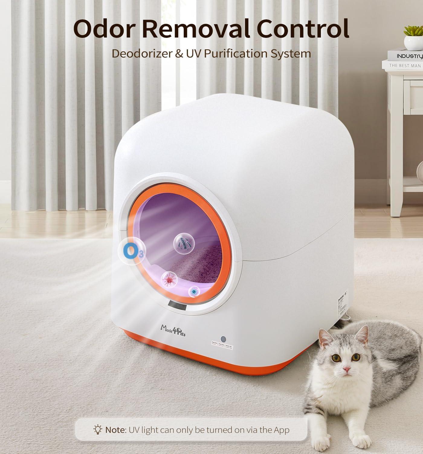 Pet Glimmer™ 60L Self-Cleaning Litter Box – Smart Automatic Litter Box with App Control & Odor Control