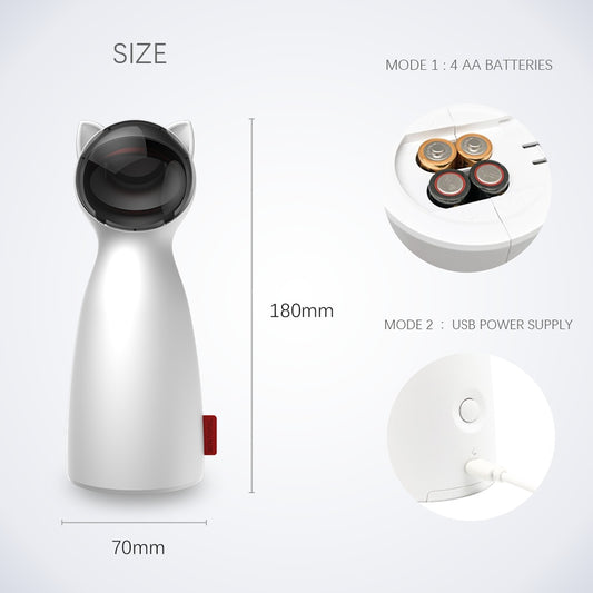 Pet Glimmer™ Smart Automatic Cat Laser Pointer Toy | Fun LED Pet Trainer & Exercise Game
