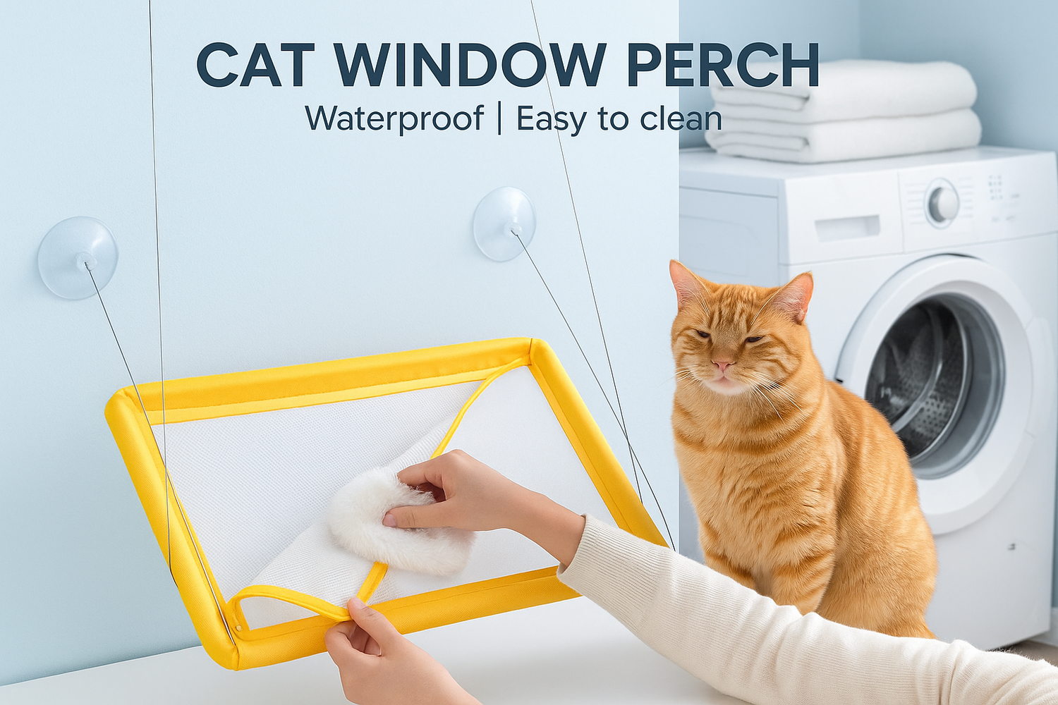 Cat Window Perch - Easy Clean Feature