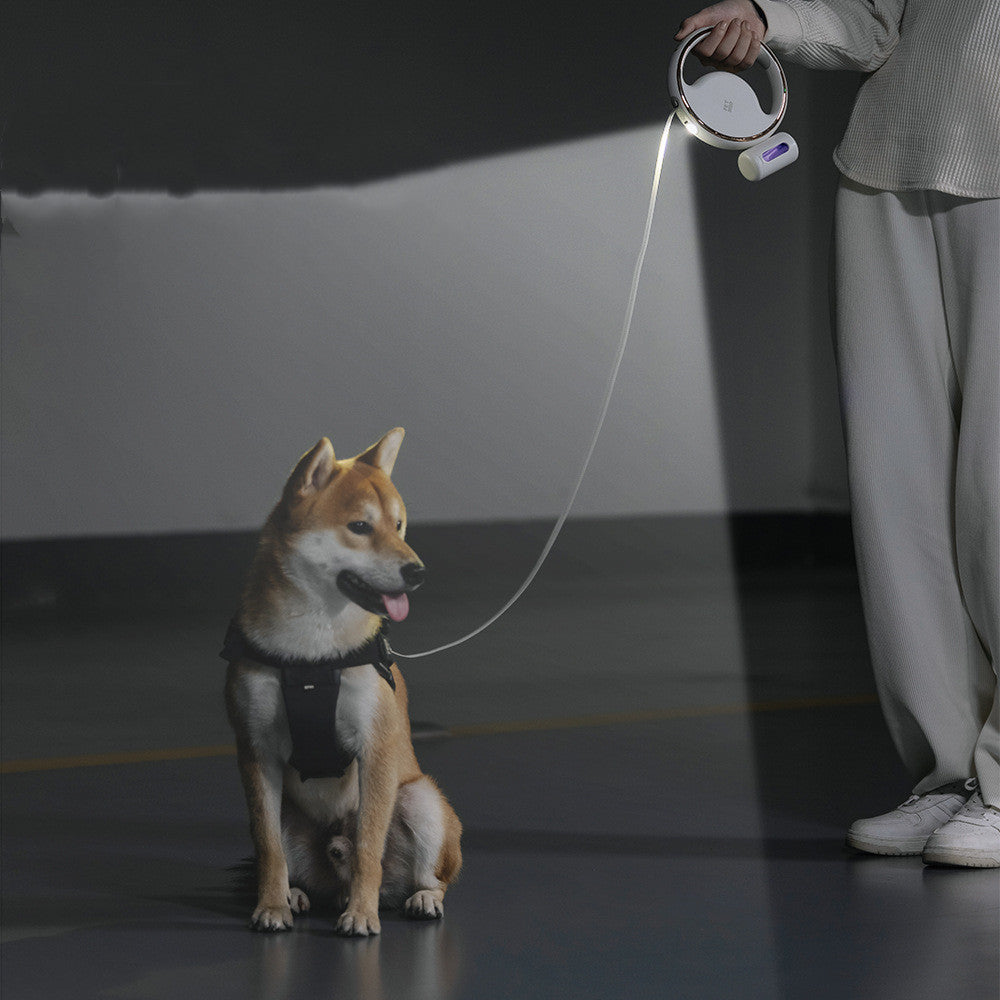 Pet Glimmer™ Automatic Lighting Retractable Dog Leash | with Chew Proof Cable, LED Light
