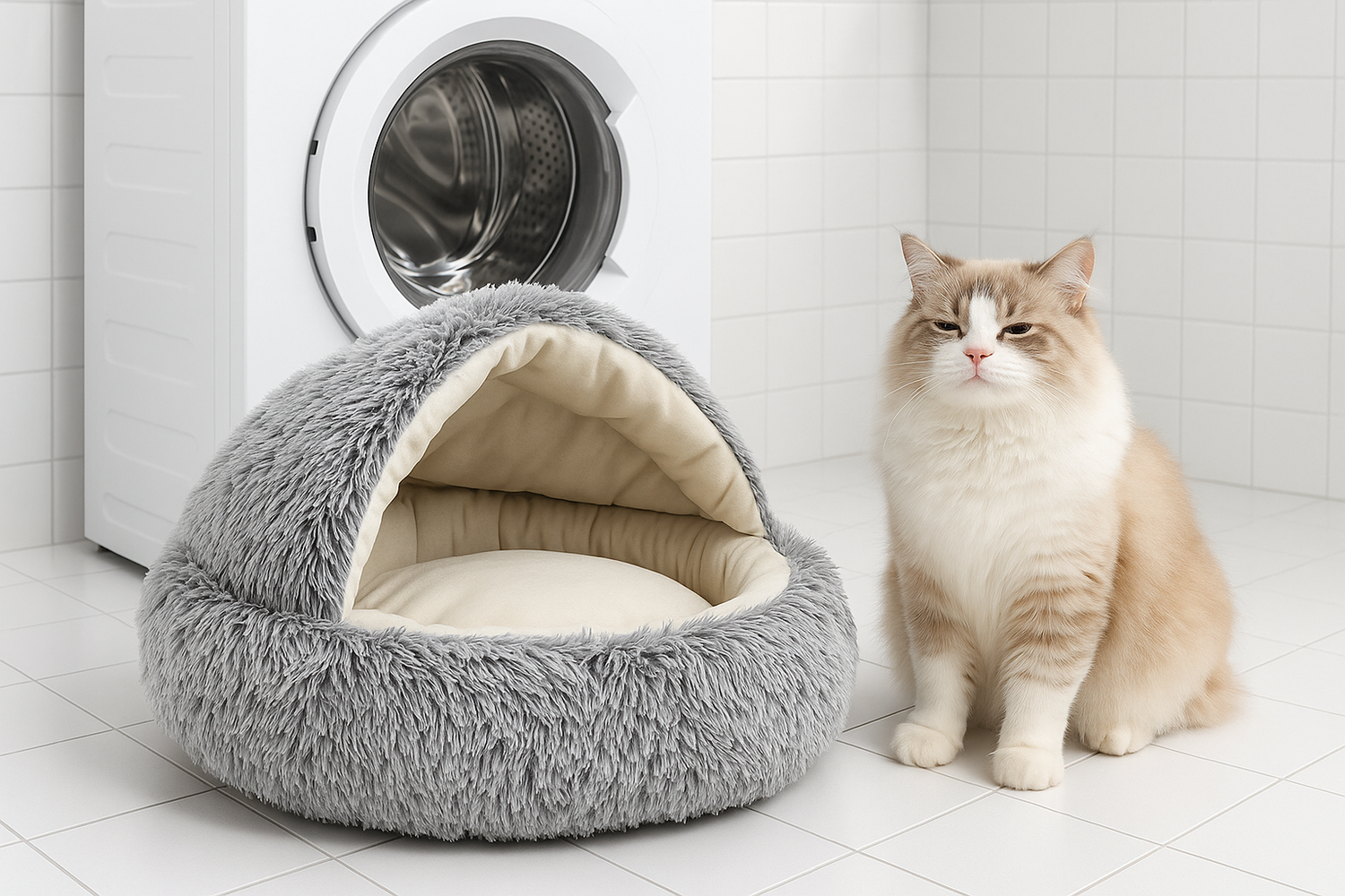 Washable cat bed image